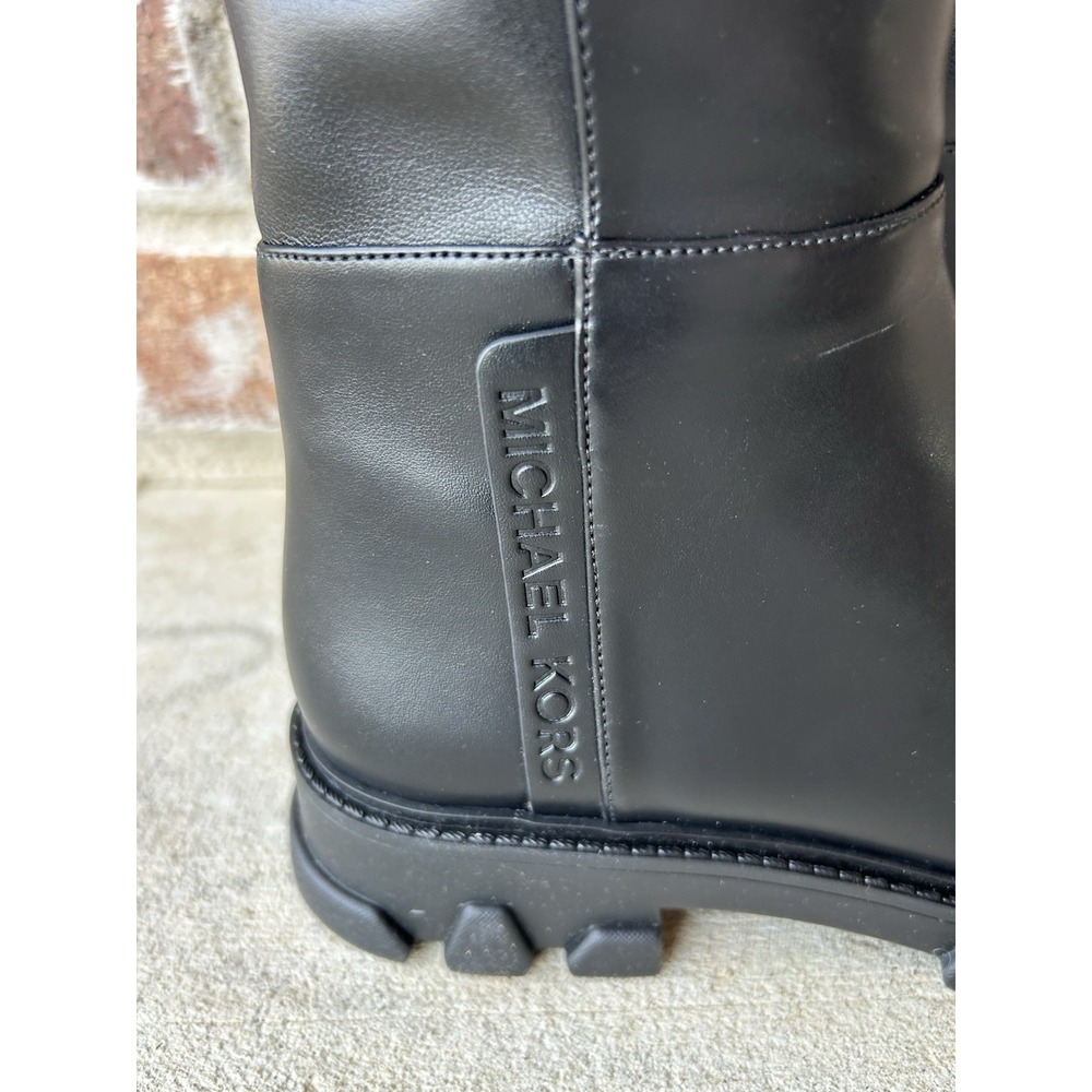 NEW/NO BOX Michael Kors Ridley Riding Boots Black, Size 6.5 Lug Sole - Picture 9 of 14